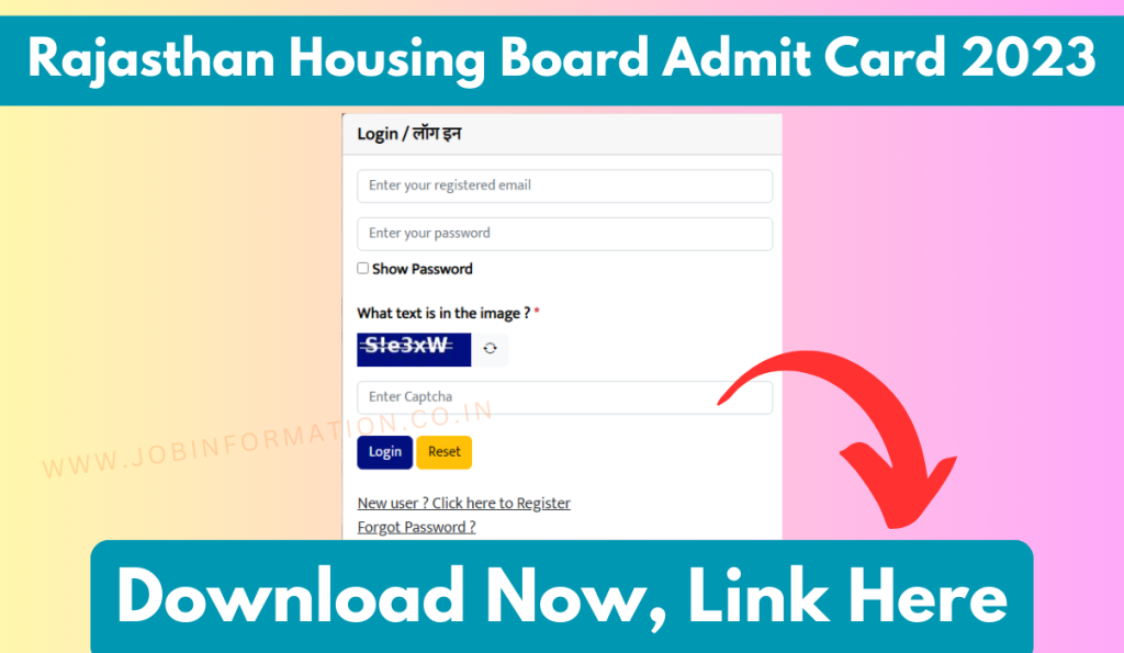 Rajasthan Housing Board Admit Card 2023 Released Download Now for Written Exam, Direct Link Here