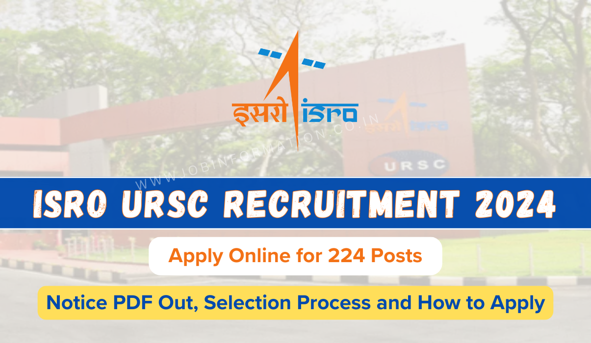 ISRO HSFC Recruitment 2024 Notice: Online Form Fill for 103 Posts, Age, Date, Qualification and Other Details Check