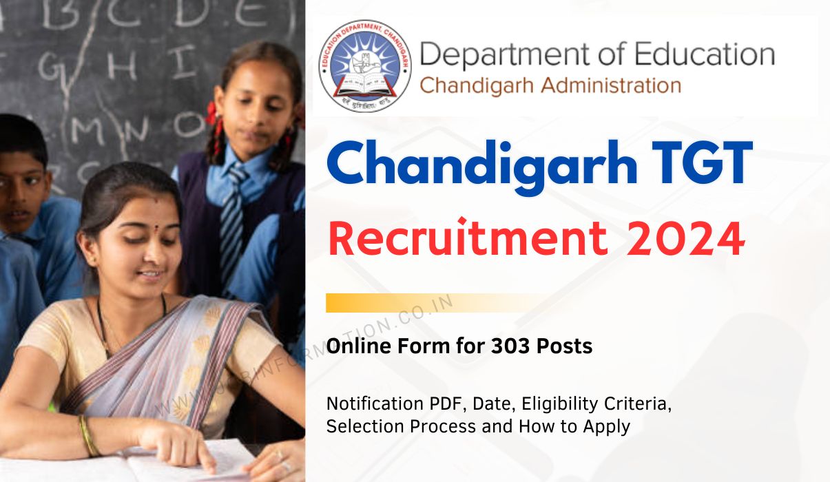 Chandigarh TGT Recruitment 2024 Out: Online Form for 303 Vacancies, Date, Eligibility Criteria, Selection Process and How to Apply