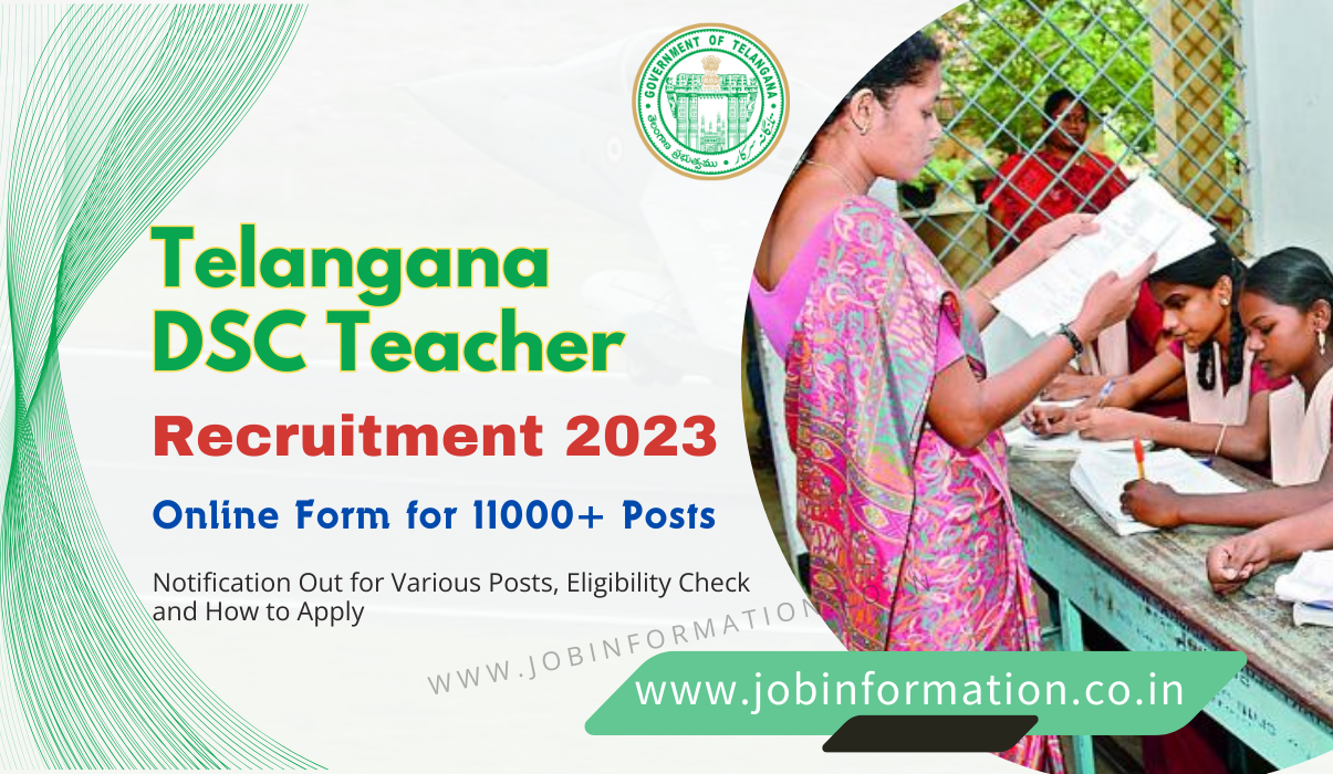 Telangana DSC Teacher Recruitment 2024 OUT: Online Form for Teacher 11062 Posts, Eligibility Check, Selection Process and How to Apply