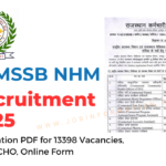 RSMSSB NHM Recruitment 2025 Notification for 13398 Vacancies, Nurse, CHO, Online Form